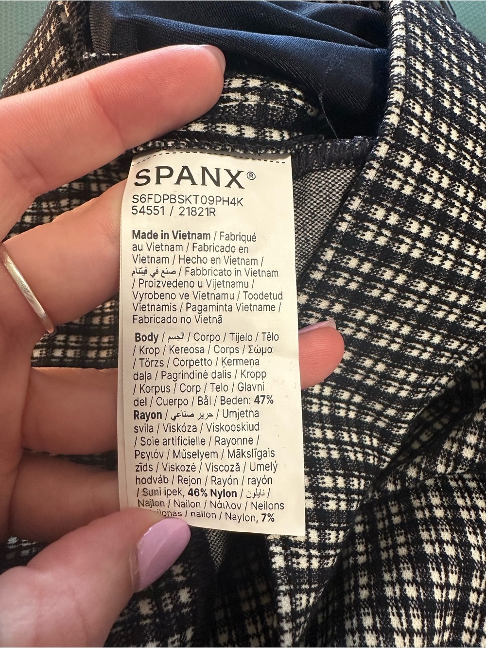SPANX Ponte Slim Straight Jacquard Pants mini collier 21821R size medium NWOT - Picture 4 of 11